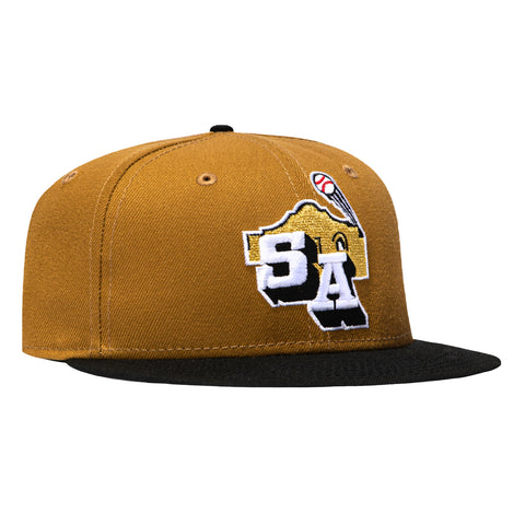 New Era 59Fifty San Antonio Missions Hat - Gold, Black New Era