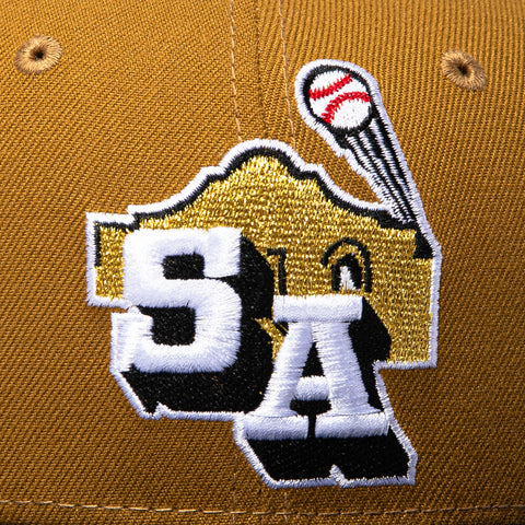 New Era 59Fifty San Antonio Missions Hat - Gold, Black New Era