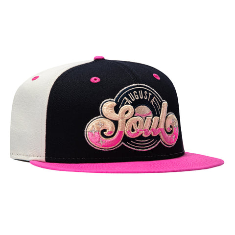 New Era 59Fifty Augusta Green Jackets Soul Rail Hat - Navy, White, Magenta New Era