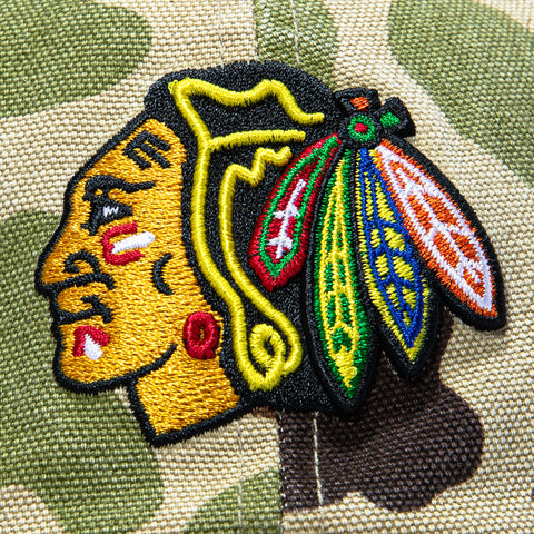 47 Brand x Carhartt Chicago Blackhawks Cleanup Adjustable Strapback Hat - Camo 47 Brand