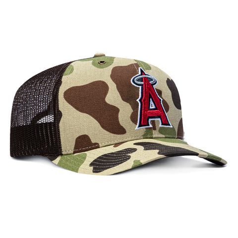 47 Brand x Carhartt Trucker Los Angeles Angels Adjustable Snapback Hat - Camo 47 Brand