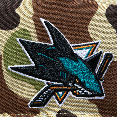 47 Brand x Carhartt San Jose Sharks Hitch Adjustable Snapback Hat - Camo 47 Brand