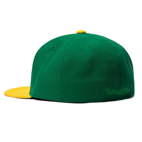 MN LEGENDS ATHLETICS REGGIE JACKSON GRN/YEL Mitchell and Ness