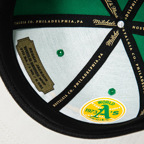 MN LEGENDS ATHLETICS REGGIE JACKSON GRN/YEL Mitchell and Ness