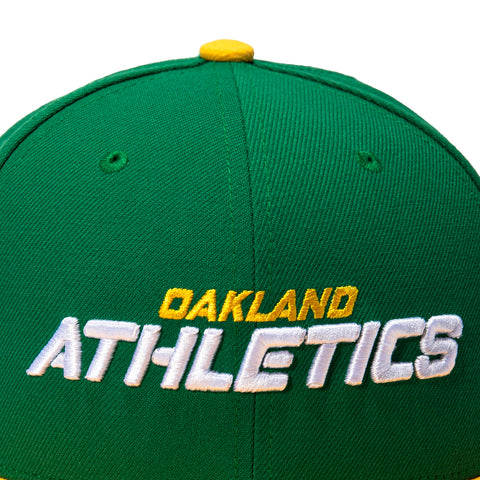 MN LEGENDS ATHLETICS REGGIE JACKSON GRN/YEL Mitchell and Ness