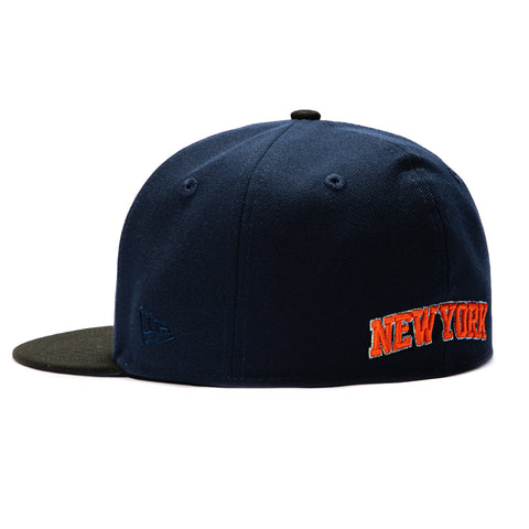 New Era 59Fifty New York Knicks Est. 1946 Patch Light Blue UV Hat - Navy, Black New Era