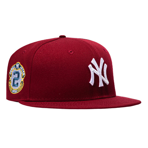 New Era 59Fifty New York Yankees Derek Jeter 2 Patch Hat - Cardinal, White New Era