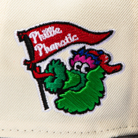 New Era 59Fifty Philadelphia Phillies Mascot Patch Alternate Hat - White, Graphite New Era