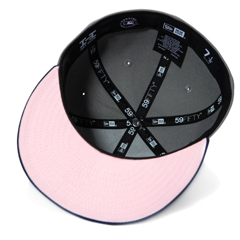 New Era 59Fifty New York Yankees Puerto Rico Flag Patch Pink UV Hat - Graphite, Navy New Era