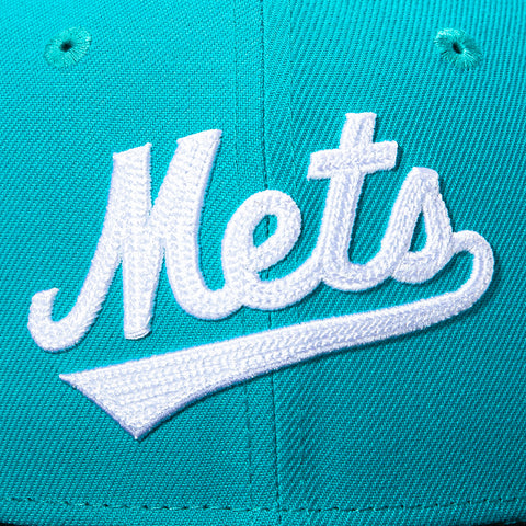 New Era 59Fifty New York Mets Shea Stadium Patch Script Hat - Teal, Black New Era