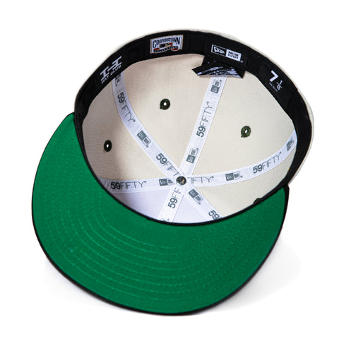 New Era 59Fifty New York Yankees 2001 World Series Patch Script Hat - Stone, Black New Era