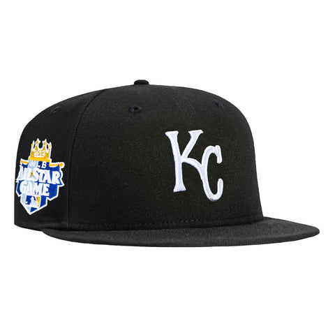New Era 59Fifty Kansas City Royals 2012 All Star Game Patch Pink UV Hat - Black, White New Era