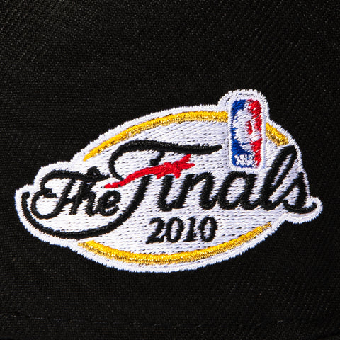New Era 59Fifty Los Angeles Lakers The 2010 Finals Patch Old English Hat - Black, Purple, Metallic Gold New Era