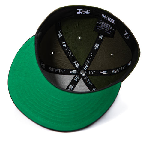New Era 59Fifty Skull Chief 1992 Hat Club Patch Pinwheel Hat - Olive, Black New Era