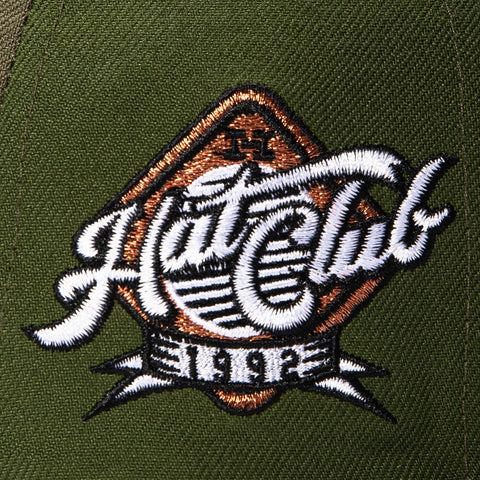 New Era 59Fifty Skull Chief 1992 Hat Club Patch Pinwheel Hat - Olive, Black New Era