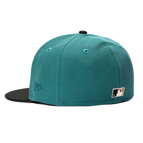 New Era 59Fifty Los Angeles Dodgers 60th Anniversary Stadium Patch Flower Hat - Teal, Black New Era