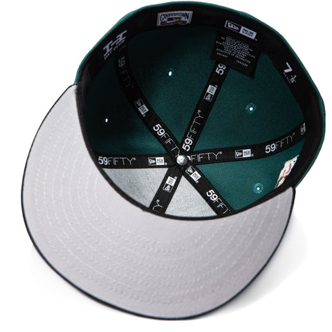 New Era 59Fifty Los Angeles Dodgers 60th Anniversary Stadium Patch Flower Hat - Teal, Black New Era