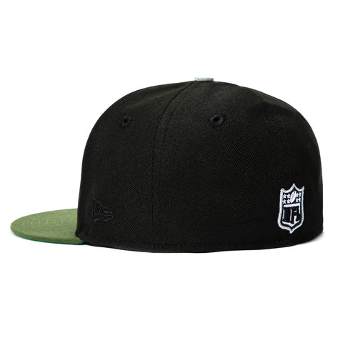 New Era 59Fifty Las Vegas Raiders 60th Anniversary Patch Hat - Black, Olive New Era