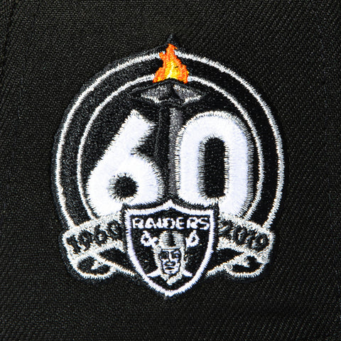 New Era 59Fifty Las Vegas Raiders 60th Anniversary Patch Hat - Black, Olive New Era