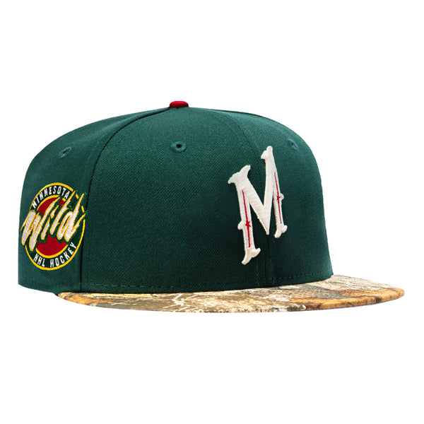 New Era 59Fifty Minnesota Wild Logo Patch M Hat - Green, Realtree