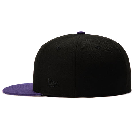 New Era 59Fifty Los Angeles Lakers 1960 Patch Script Hat - Black, Purple, Gold New Era