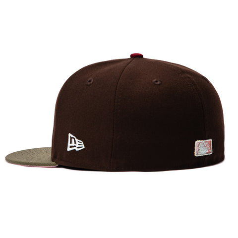 New Era 59Fifty Slayer Lake Elsinore Storm 75th Anniversary Patch Pink UV Hat - Brown, Olive New Era