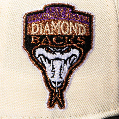 New Era 59Fifty Slayer Arizona Diamondbacks Inaugural Patch D Hat - White, Black New Era