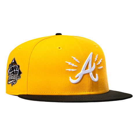 New Era 59Fifty Slayer Atlanta Braves 1999 World Series Patch Bolt Hat - Gold, Black New Era