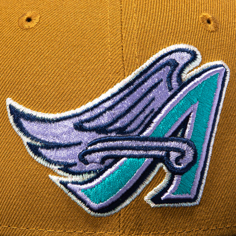 New Era 59Fifty Los Angeles Angels 40th Anniversary Patch 1997 Hat - Khaki, Navy New Era