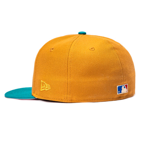 New Era 59Fifty Philadelphia Phillies 1996 All Star Game Patch Pink UV Hat - Gold, Teal New Era