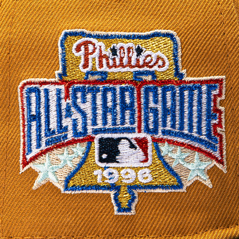 New Era 59Fifty Philadelphia Phillies 1996 All Star Game Patch Pink UV Hat - Gold, Teal New Era