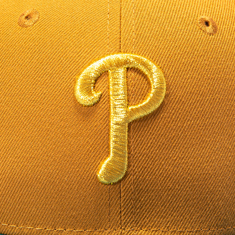 New Era 59Fifty Philadelphia Phillies 1996 All Star Game Patch Pink UV Hat - Gold, Teal New Era
