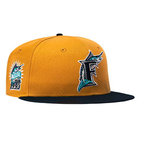 New Era 59Fifty Miami Marlins 1993 Inaugural Patch Hat - Khaki, Navy New Era
