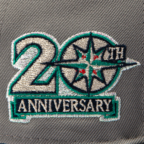 New Era 59Fifty Seattle Mariners 20th Anniversary Patch Light Blue UV Hat - Grey New Era