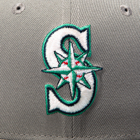 New Era 59Fifty Seattle Mariners 20th Anniversary Patch Light Blue UV Hat - Grey New Era