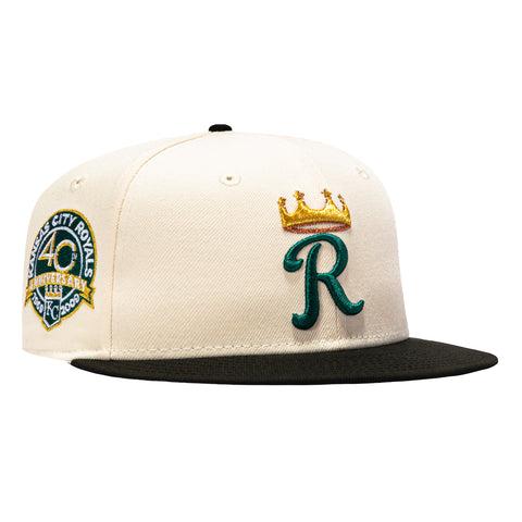 New Era 59Fifty Kansas City Royals 40th Anniversary Patch BP Pink UV Hat - White, Black New Era