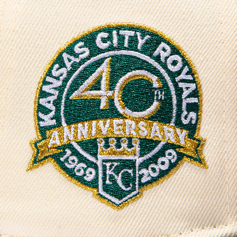 New Era 59Fifty Kansas City Royals 40th Anniversary Patch BP Pink UV Hat - White, Black New Era