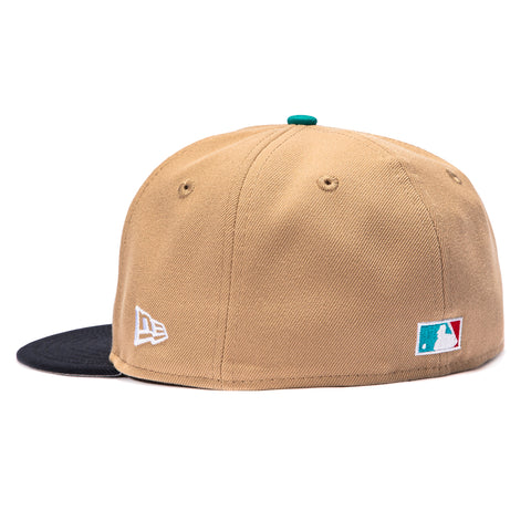 New Era 59Fifty Oakland Athletics 1988 World Series Patch Hat - Tan, Black New Era