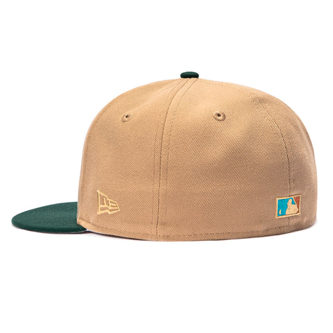 New Era 59Fifty Atlanta Braves 1999 World Series Patch Hat - Tan, Green New Era