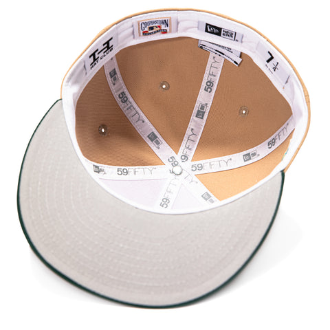 New Era 59Fifty Atlanta Braves 1999 World Series Patch Hat - Tan, Green New Era