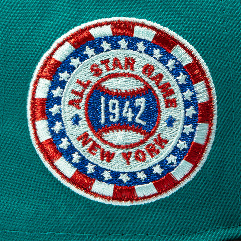 New Era 59Fifty Brooklyn Dodgers 1942 All Star Game Patch Hat - Teal, Black New Era