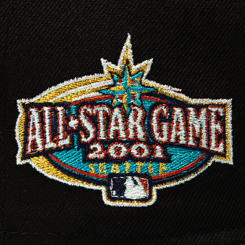 New Era 59Fifty New York Yankees 2001 All Star Game Patch Pink UV Hat - Black New Era