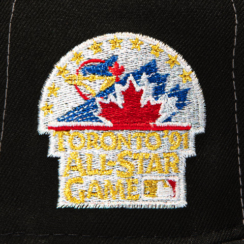 New Era 59Fifty Toronto Blue Jays 1991 All Star Game Patch Contrast Stitch Hat - Black New Era