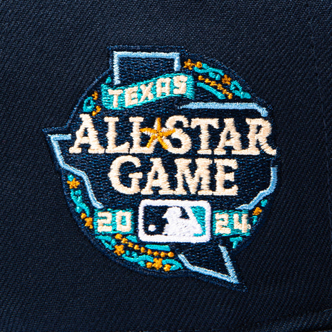 New Era 59Fifty Texas Rangers 2024 All Star Game Patch Hat - Navy, Teal New Era
