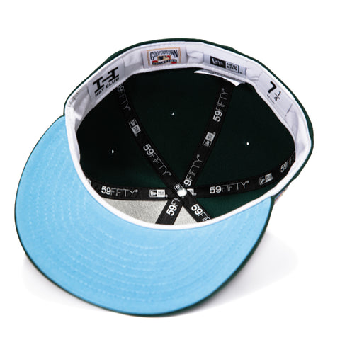 New Era 59Fifty Los Angeles Dodgers Jackie Robinson 42 Patch Light Blue UV Hat - Green New Era