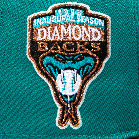 New Era 59Fifty Arizona Diamondbacks Inaugural Patch D Hat - Teal, Brown New Era