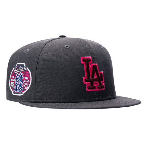 New Era 59Fifty After Glow Los Angeles Dodgers Lantern Patch Pink UV Hat - Graphite New Era