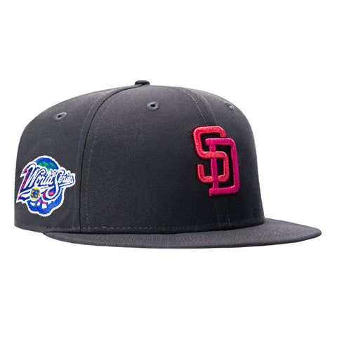 New Era 59Fifty After Glow San Diego Padres 1998 World Series Patch Hat - Graphite New Era