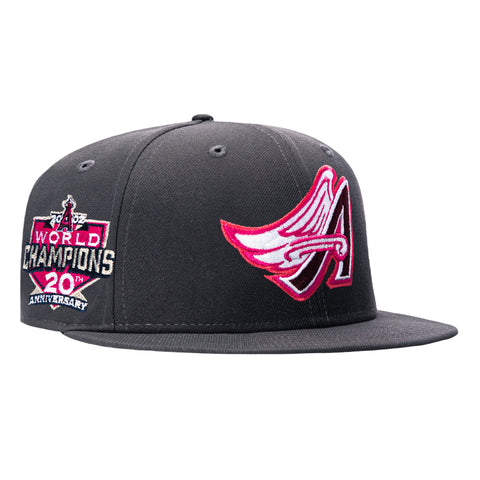 New Era 59Fifty After Glow Los Angeles Angels 20th Anniversary Champions Patch 1997 Hat - Graphite New Era