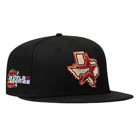 New Era 59Fifty Black Dome Houston Astros 2005 World Series Patch Alternate Hat - Black New Era